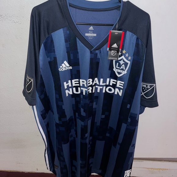 Adidas Men's Navy and Black LA Galaxy Jersey